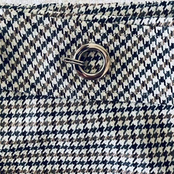 Y2K Clueless Skirt Houndstooth Pencil Midi Knee S 6 Lined H & M Grommet Preppy - Picture 4 of 13